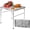 Silver, variant on Square Folding Card Table with Adjustable Height (12" & 26"), Black Portable Metal Mesh Table for Camping, BBQ, Picnic, Game, Patio & Indoor Use, Fits 2–4 People, Lightweight 7.6 lb, Supports 66 lb