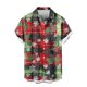 thumbnail image 5 of Blusa y camisa de manga corta con cuello vuelto para hombre, blusa informal de moda con cuello vuelto, blusa estampada de manga corta con botones, blusa de poliéster para hombre, 5 of 6