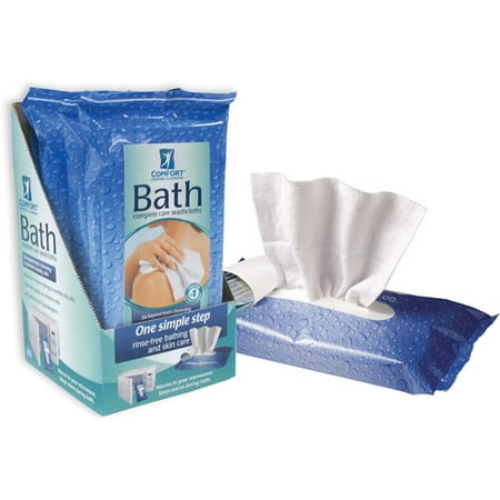 4 Pack Comfort Bath Cleansing Washcloths Ultra Thick Disposable