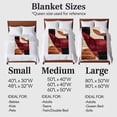 thumbnail image 4 of Abstract Art Flannel Blanket for Bed,Travel and Camping, Beige Red Color Block Composition Super Soft Cozy Blanket for All Seasons 50"x60", 4 of 7