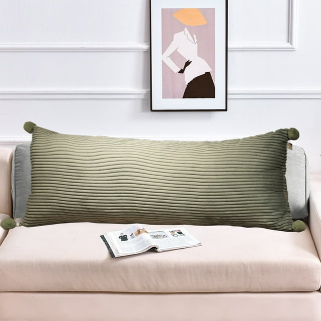 Meitianfacai Oreiller Corporel Cool pour Adultes Extra Long Oreiller en Mousse Mémoire Déchiquetée - Vert