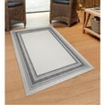 thumbnail image 4 of LR Home Kiara 7'6" x 9'5" Ivory/Black/Gray Bordered Fade & Stain Resistant Indoor/Outdoor Area Rug, 4 of 10