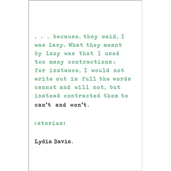 Pre-Owned Can't and Won't (Hardcover) 0374118582 9780374118587