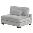 thumbnail image 3 of Bentley Modern style Armless Chair made with Corduroy Fabric Gray, 3 of 5