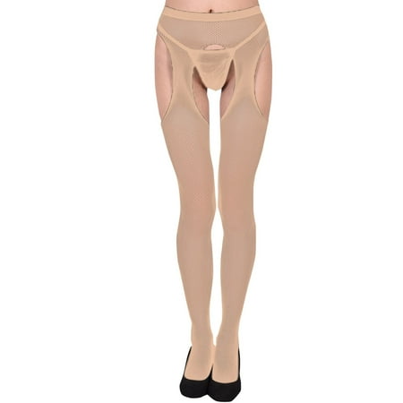 Knitted Tights for Women Extra Long Tights for Tall Women Women Long Tube Suspender Sexy Hot Hollowed Out On Four Sides Socks Sexy Panties Silk Stockings