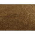 thumbnail image 4 of Rust Brown Swirl Embroidered Velveteen Decorating Fabric, Fabric By the Yard, 4 of 4