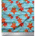 thumbnail image 1 of Soimoi Poly Georgette Fabric Stripe,Leaves & Camellias Floral Printed Craft Fabric by the Yard 42 Inch Wide, 1 of 1