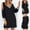 Black, variant on Outfmvch Wedding Guest Dresses for Women Black Dress Cocktail Dresses for Women Little Black Dress Solid Color Active Fit Above-the-knee Long Sleeve Lightweight Round Neck Black L