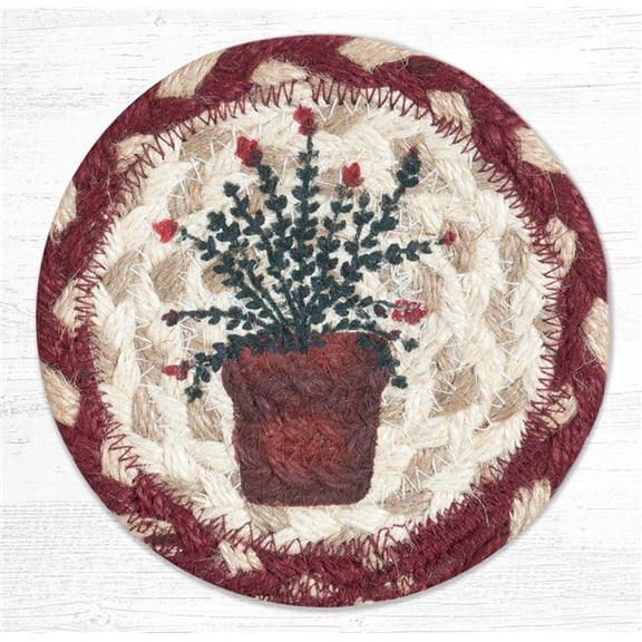 Capitol 31-IC524T 5 x 5 in. Thyme Printed Coaster Round Rug, Multi Color