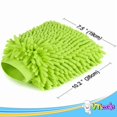 thumbnail image 4 of Microfiber Cleaning Wash Towel Mitten For Car Auto Detailing Waxing Large Green, 4 of 6