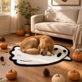 thumbnail image 4 of Yhmxh Halloween Bathroom Rugs, Halloween Ghost Shaped Bath Mats, Farmhouse Non-Slip Area Rug, Fluffy Absorbent Ghost Doormat for Bathroom Halloween Decorations 15.7x23.6 Inches, 4 of 6