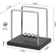 thumbnail image 2 of Newtons Cradle Balance Balls Science Physics Gadget Desktop Deco Rojo Verde, 2 of 5