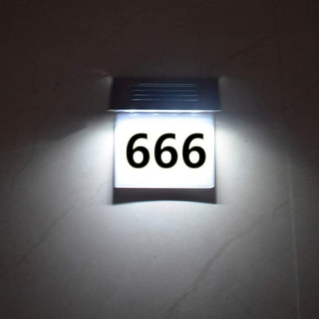 Solar Door Plaque Led Light Up House Numbers Address Sign Stainless Steel Wall Lamp Canada Solar Door Plaque Led Light Up House, Address Sign Led Light