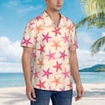 thumbnail image 3 of Balery Starfish Camisas hawaianas de manga corta para hombre, camisas playeras de corte holgado, camisas de vacaciones con botones,XX-Large, 3 of 7