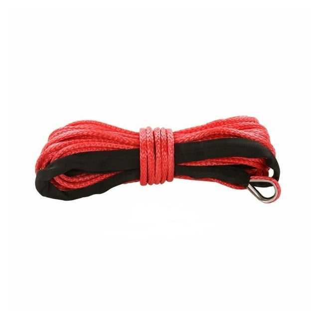 Winch Rope String Line Cable With Sheath Gray Synthetic Towing Rope 15m 7700LBs Car Wash Maintenance String For ATV UTV Off-Road ,Wide Applicability