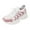 Pink, variant on Womens Platform Sneakers Color Block Knit Mesh Lace up Tennis Shoes Comfortable Arch Support Cushioning Running Shoes Pink Size 8.5