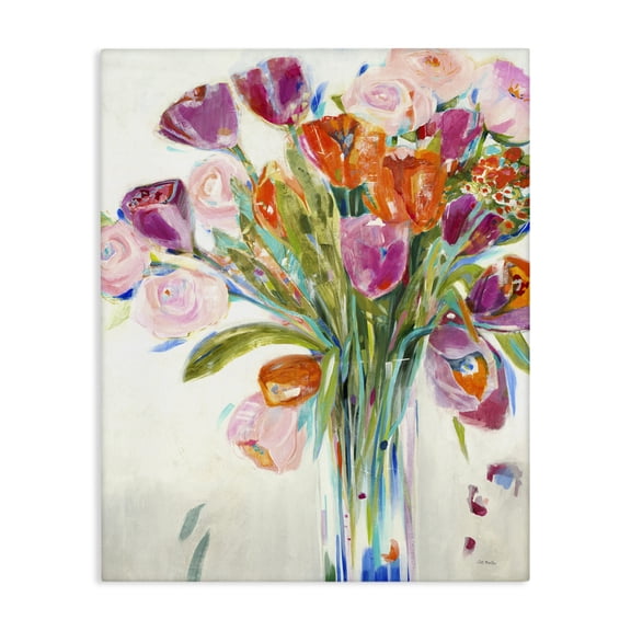 Stupell Industries French Country Rose and Tulip Floral Bouquet Canvas Art, 16 x 20, by Jill Martin