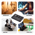 thumbnail image 6 of V80 Live Streaming Sound Card Audio Recording Professional Sound Card Mixer with DJ Mixer Voice Changer Audio Effects,1 x Sound Card 1 x USB Cable 1 x Audio Cable 1 x English instruction manual,Black, 6 of 8