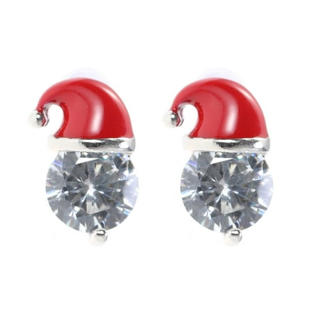 UNOMOR 1 Pair Fun Earrings for Women Holiday Themed Silver Nickel-free for Everyday Wear