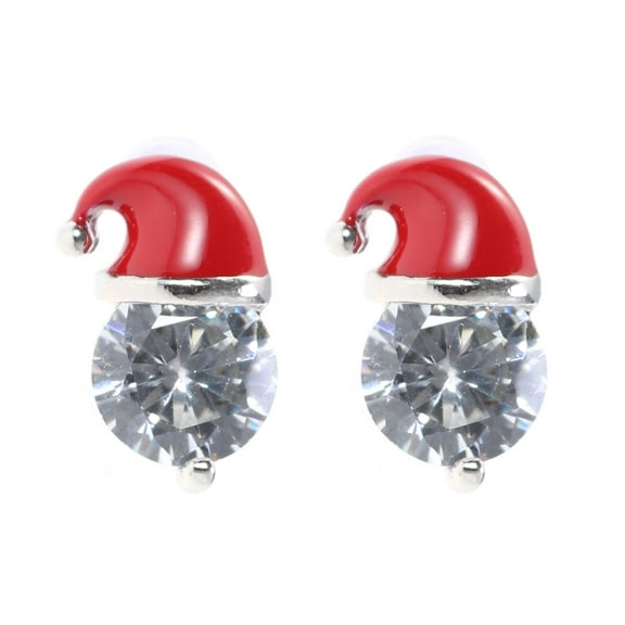 UNOMOR 1 Pair Fun Earrings for Women Holiday Themed Silver Nickel-free for Everyday Wear