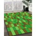 thumbnail image 2 of Ahgly Company Indoor Square Patterned Lime Green Area Rugs, 3' Square, 2 of 6