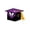 Purple, variant on Eqslft Graduation Cap Shaped Candy Favor Boxes, Colorful Graduation Gift Boxes with Tassel for 2025 Graduation Party, Favors, Treats, and Decorations