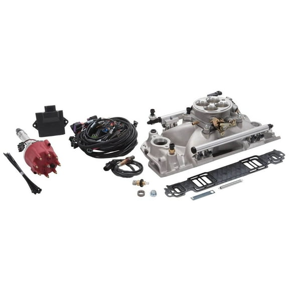Edelbrock 35770 Pro-Flo 4 EFI Traditional 4150-Style Kit - Satin Finish