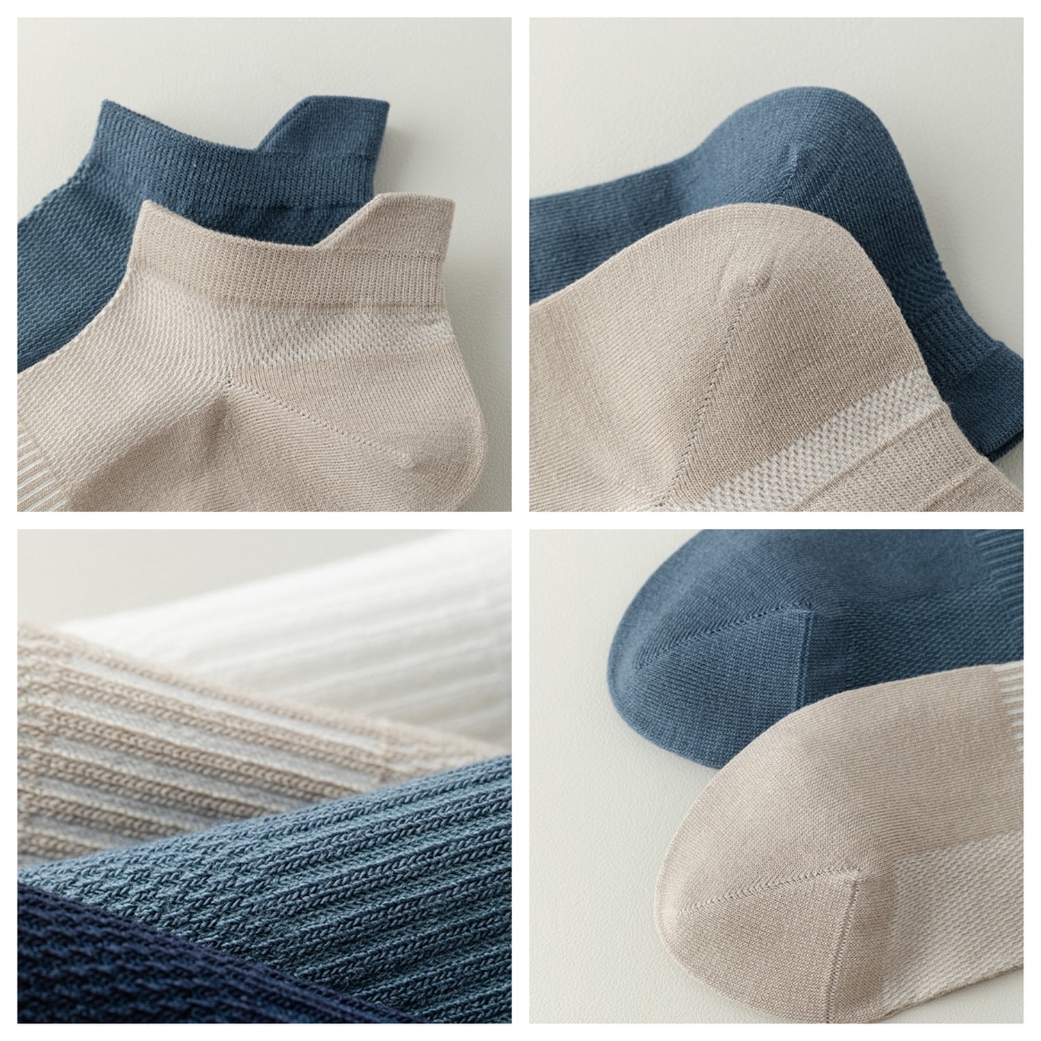 Sookeceks Ankle Socks for Mens, 6 Pairs Bamboo Rayon Breathable Sports Low Cut Thin Size 7-11