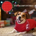 thumbnail image 6 of Kuoser Dog Cat Sweater, Holiday Christmas Snowflake Pet Warm Knitwear, Red, L, 6 of 8