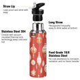 thumbnail image 3 of Yayeee 33oz Insulated Water Bottle Double Wall Stainless Steel with Flip Straw Lid, Christmas Ornaments Pattern, 3 of 7
