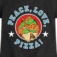 thumbnail image 3 of Teenage Mutant Ninja Turtles - Peace Love Pizza - Toddler & Youth Girls Short Sleeve Tee, 3 of 5