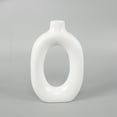 Mainstays 8" Circular Ceramic White Donut Vase