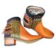 thumbnail image 3 of NECHOLOGY Botas Mujer Adulto Femenino Zapatos Botines para mujer Botas Botas Cremallera corta Tacón étnico Botas de mujer laterales para mujer (Orange, 9.5), 3 of 7