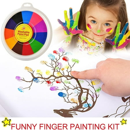 Kit De Peinture Au Doigt Drôle Kit De Peinture Au Doigt Drôle Pour Enfants  Peinture Au Doigt Lavable Dessin Au Doigt Jouets Bricolage Artisanat