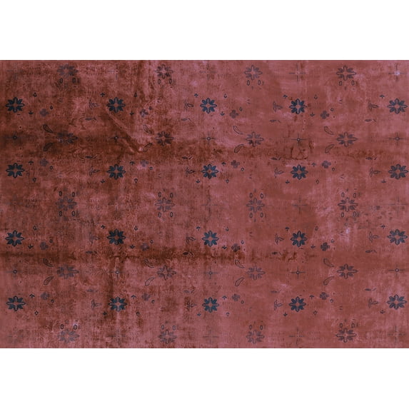 Ahgly Company Indoor Rectangle Oriental Light Blue Industrial Area Rugs, 2' x 4'