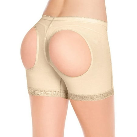 

SAYFUT Womens Butt Lifter Panties Shapewear Waist Tummy Control Enhancer Shaper Panty Seamless Lace Trimmed Boyshorts Plus Size S-3XL