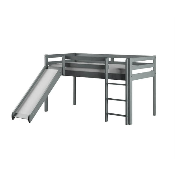 Cama con resbaladilla gris Interio Muebles