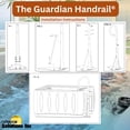 thumbnail image 5 of Outdoor Solutions Inc. Guardian® Hot Tub Handrail | Durable Spa Safety Rail with Textured Grip | Fits Hot Tubs Up to 42" Tall | 360° Swivel Handrail for Easy Access | Extra Stable Footplate, 5 of 12