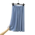 thumbnail image 5 of Feancey Pajama Bottoms for Women Cropped Lounge Trousers Wide Leg Casual Capri Sleep Pants Loose Fit Elastic Waist Pj Capris Homewear Light Blue Free Size, 5 of 10