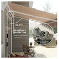 thumbnail image 4 of Retractable Patio Awning 13x8 Ft, Adjustable Sun Shade Canopy, Beige Striped Outdoor Cover, 4 of 9