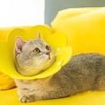 thumbnail image 4 of Collar de recuperación de gato suave para mascotas,Cono ajustable para perros y gatos,Collar de cono protector para perros después de la cirugía Amarillo, 4 of 6