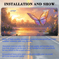 thumbnail image 3 of 1 Pcs 2D Flat License Plate Covers & Frames, Butterfly at Sunset For Decorative Front, Waterproof For Decoration Aluminum License Plate Covers & Frames Cover For Men Women, 12" X 6", 3 of 7
