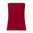 thumbnail image 5 of DondPO Vest Tops for Women Sleeveless Summer Tops Sexy Stretch Tube Top Off Shoulder Top Backless Top Party Loose Backless Top Casual T Shirts for Women Women'S Tops Red L, 5 of 6