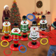 thumbnail image 1 of Paquete de 5 Cascanueces de Navidad, lanzamiento de anillos, juegos de fiesta de Navidad, juguetes, lanzamiento de anillos inflables, 5 marcadores, Cascanueces, 8 anillos), 1 of 5