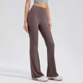 thumbnail image 4 of Dxzfnsa Womens Wide Leg Yoga Pants Women Athletic High Waist Soft Solid Color Leggings Fashion Gym Workout Flare Sweat Pants, 4 of 4