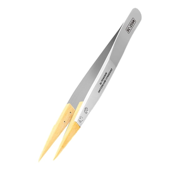 YIEMEEN Stable Boxwood Handle Tweezer Professional Antimagnetic Tool For Fine Repairs