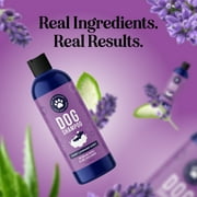 Soothing Oatmeal Shampoo for Dogs - Cleansing and Moisturizing Aloe & Oatmeal Dog Shampoo for Smelly Dogs of all Ages & Breeds - Gentle Sulfate and Paraben Free Dog Wash Made in USA (Lavender Vanilla