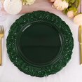 thumbnail image 1 of 6 14" Metallic Acrylic Wooden Textured Round Baroque Plastic Charger Plates, 1 of 5