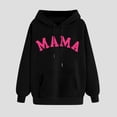 thumbnail image 4 of Women Personalized Mama Embroidered Hooded 2025 Cute Sweatshirts Fashion Custom Gifts for Mother's Day,Loose Casual Hoodies,Crewneck Long Sleeve Outfits(Black,XXL), 4 of 4