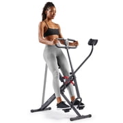Sunny Health & Fitness Smart Row-N-Ride Squat Machine, Full-Body Glute & Leg Trainer with Bluetooth SunnyFit App